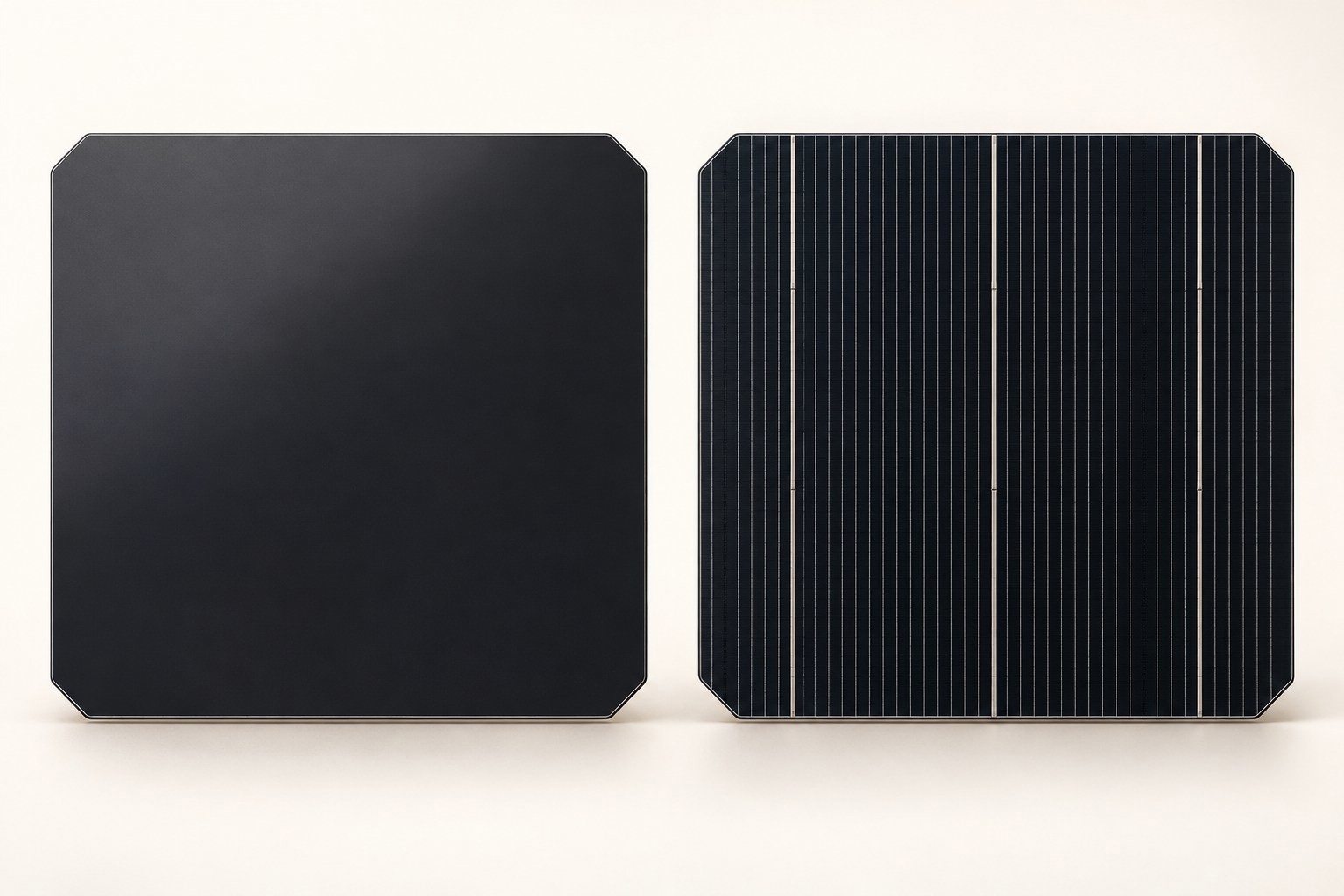 AI concept illustration of bc topcon cell technology for custom BIPV modules